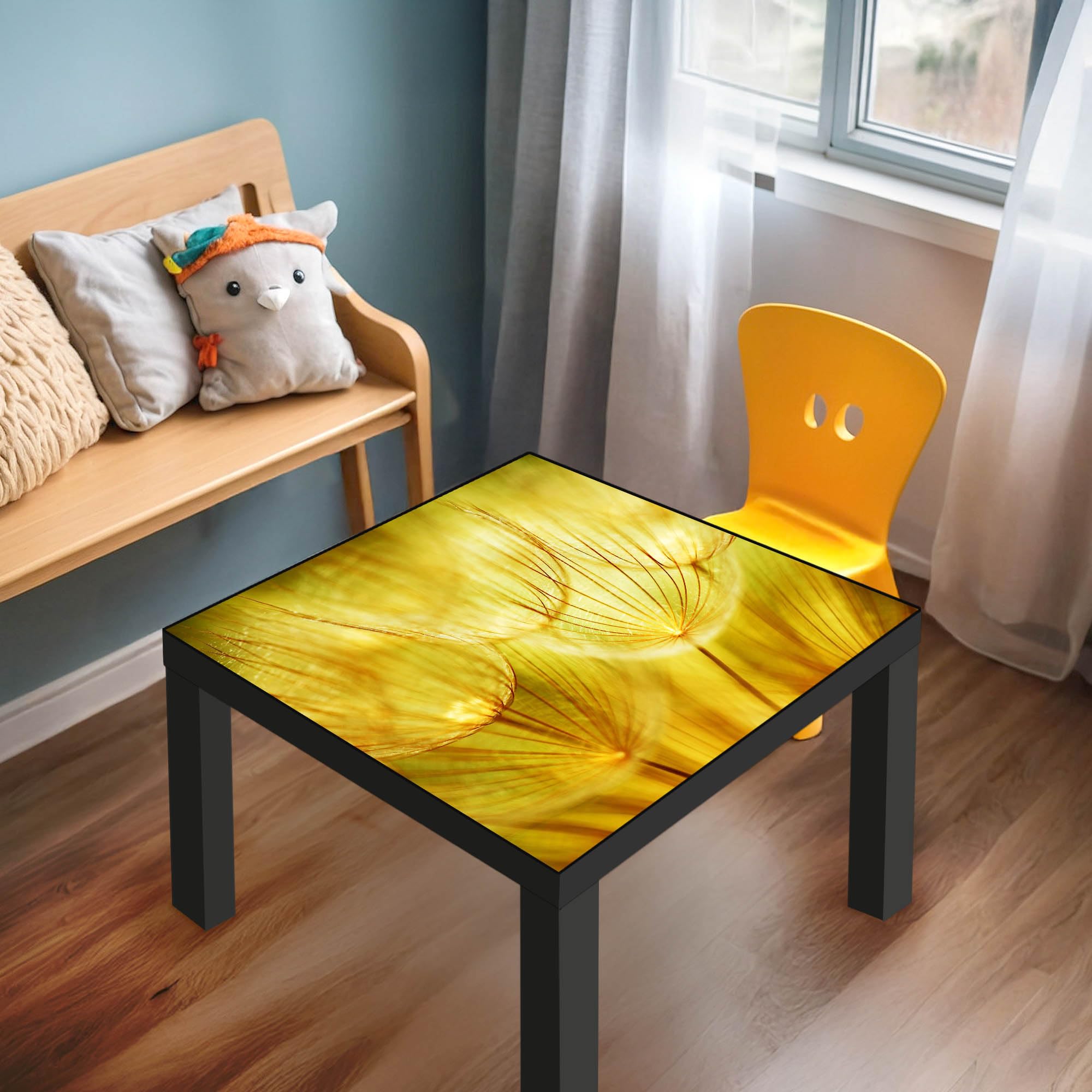 Banjado Möbelfolie Pusteblumen Gold Tischfolie 55x55