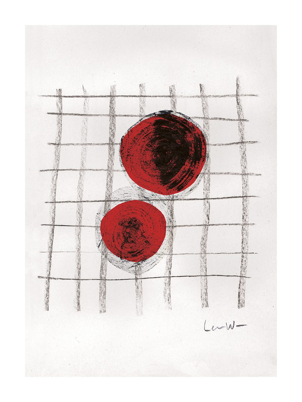 The Poster Club Art Prints Conversations Poster A4 grafisch rot