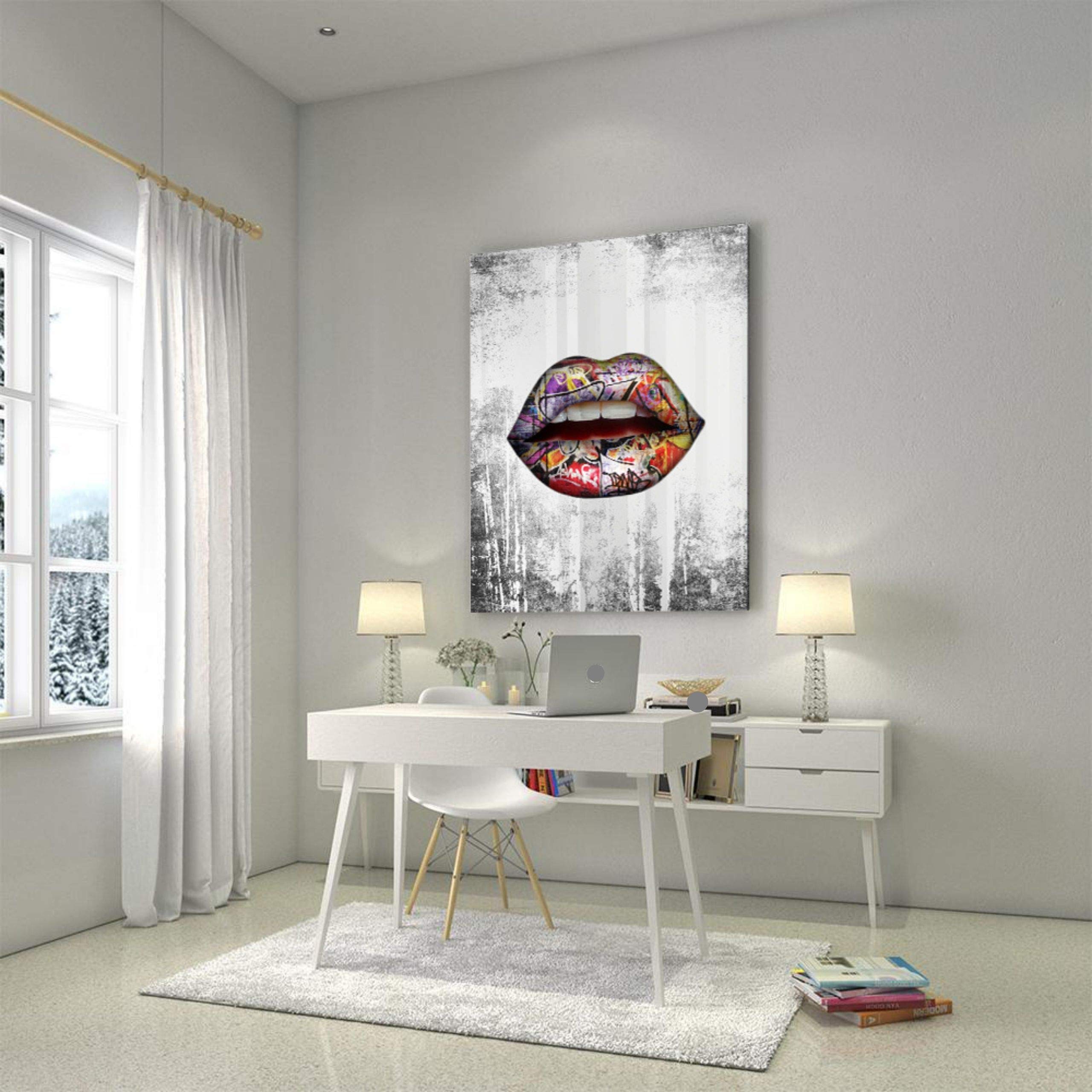 Hustling Sharks Wandbilder Lippe I love Graffiti Wandbild 30x45 Motivation