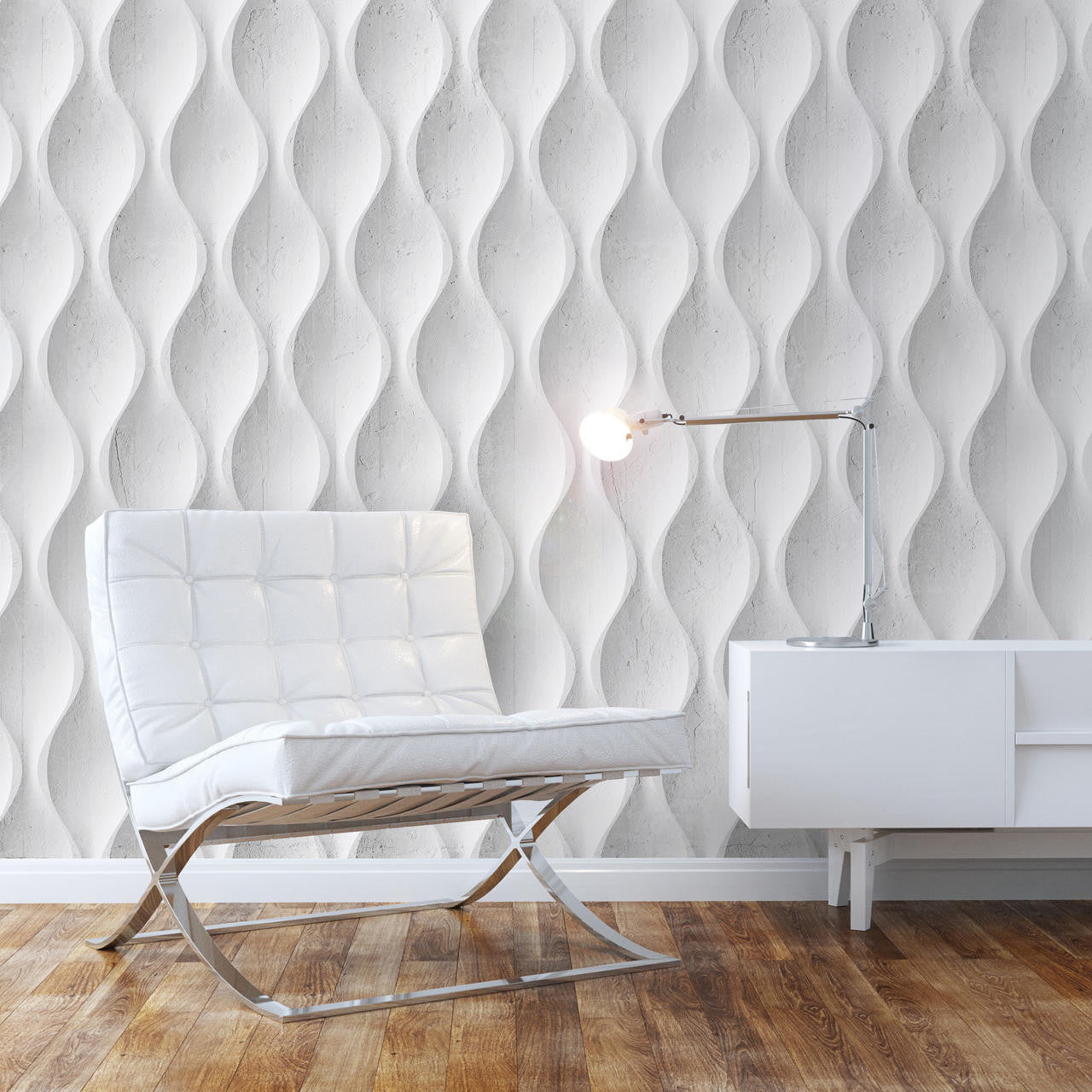 Mineheart Twist Wallpaper Tapete Weiß Steinoptik Vlies