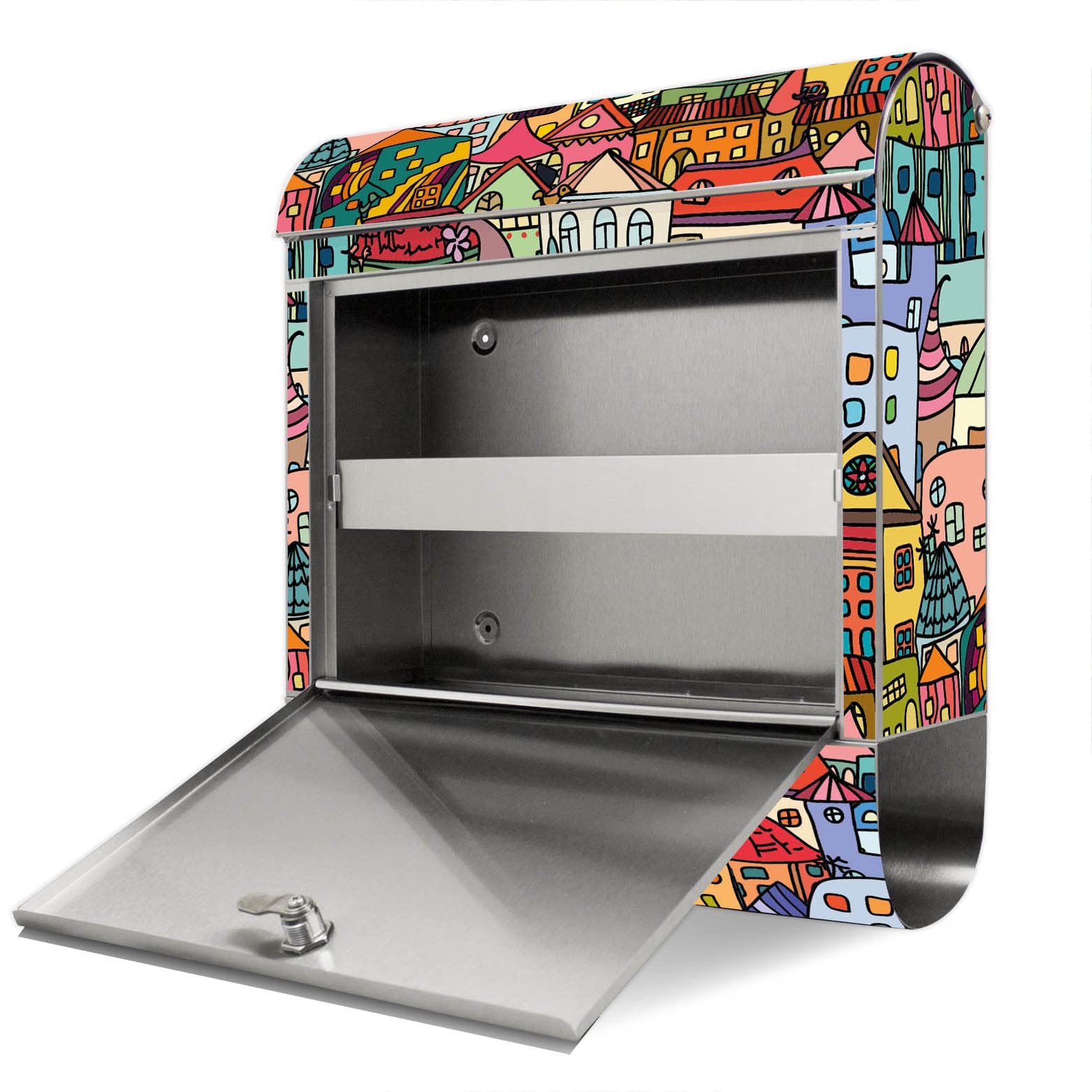 Banjado Briefkasten Funky Town Standbriefkasten Edelstahl