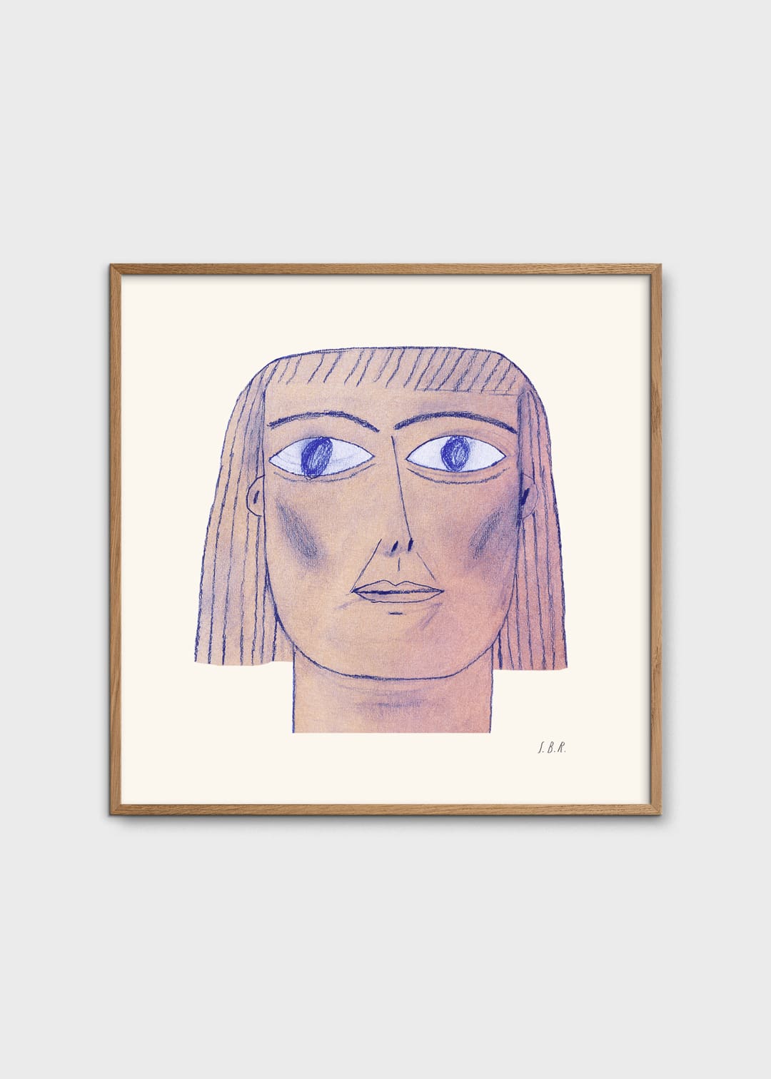 The Poster Club Blue Lady Poster 50x50 cm blau-rosa