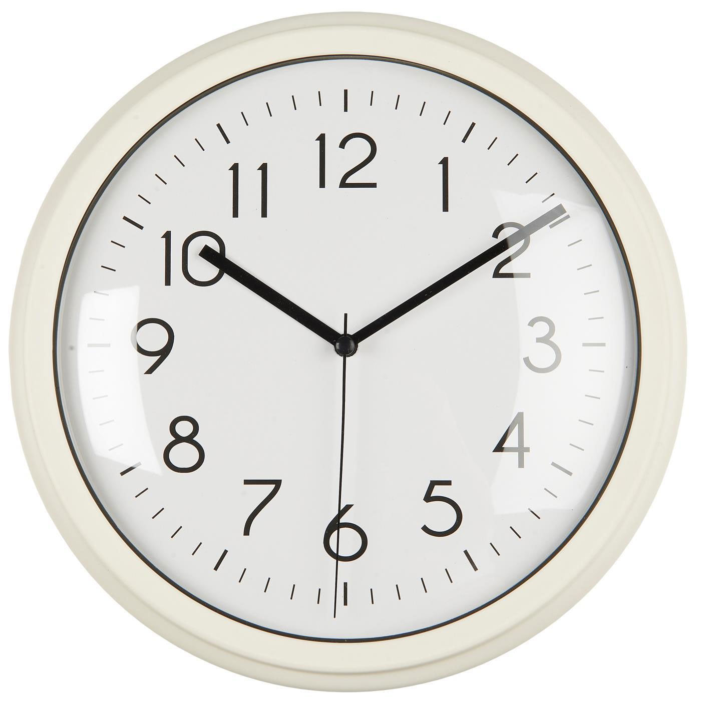 LS-LebenStil Nostalgie Wanduhr Cream Weiß 26cm Analog Retro