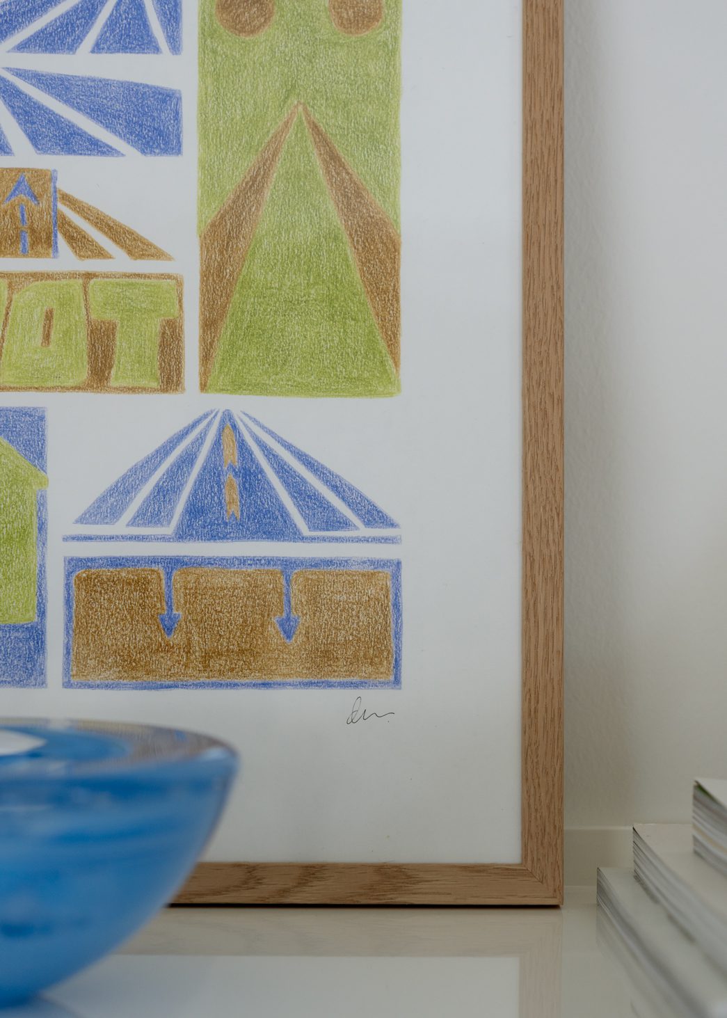 The Poster Club Récit No. 02 Kunstdruck A4 blau abstrakt