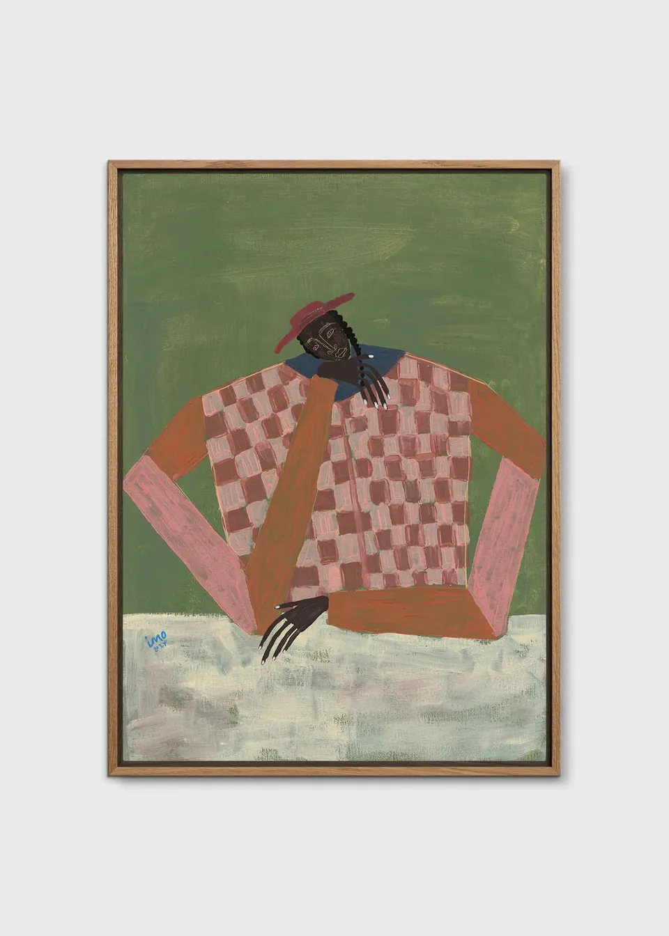 The Poster Club In My Head Leinwand 50x70 grün rosa