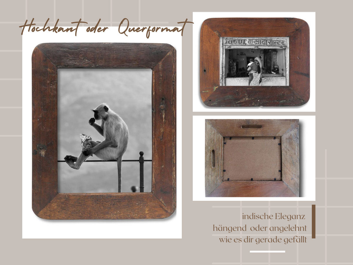 LS-LebenStil Möbel & Wohnen Vintage Bilderrahmen 20x20cm Holz