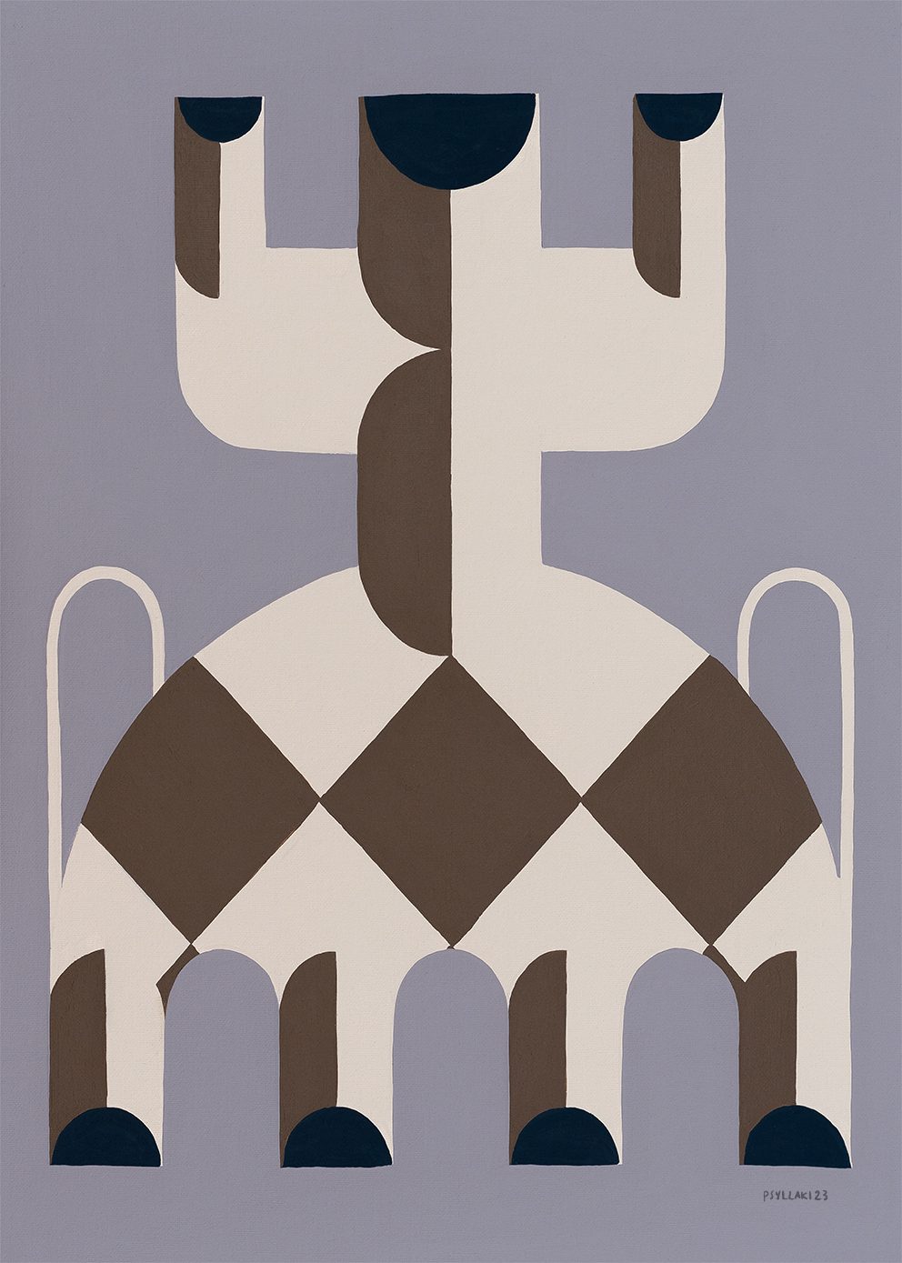 The Poster Club Celebration Poster A4 blau beige