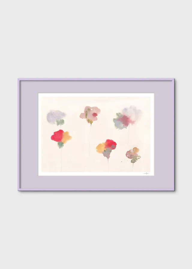 The Poster Club Sketch of Flowers 02 Poster 30x40 cm Lila