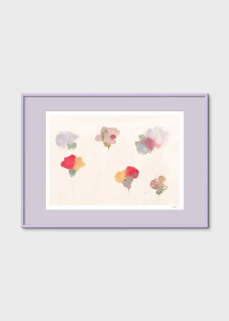 The Poster Club Sketch of Flowers 02 Poster 30x40 cm Lila