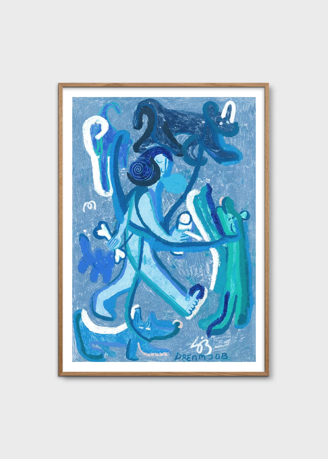 The Poster Club Art Prints Dream Job Poster 30x40 cm blau