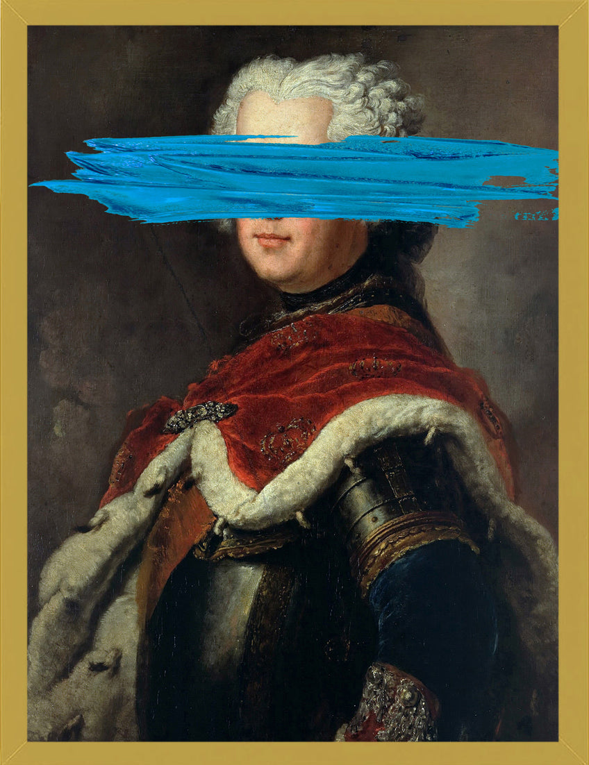 Mineheart Wall Art Blue Mark Poster Porträt 30x41cm blau