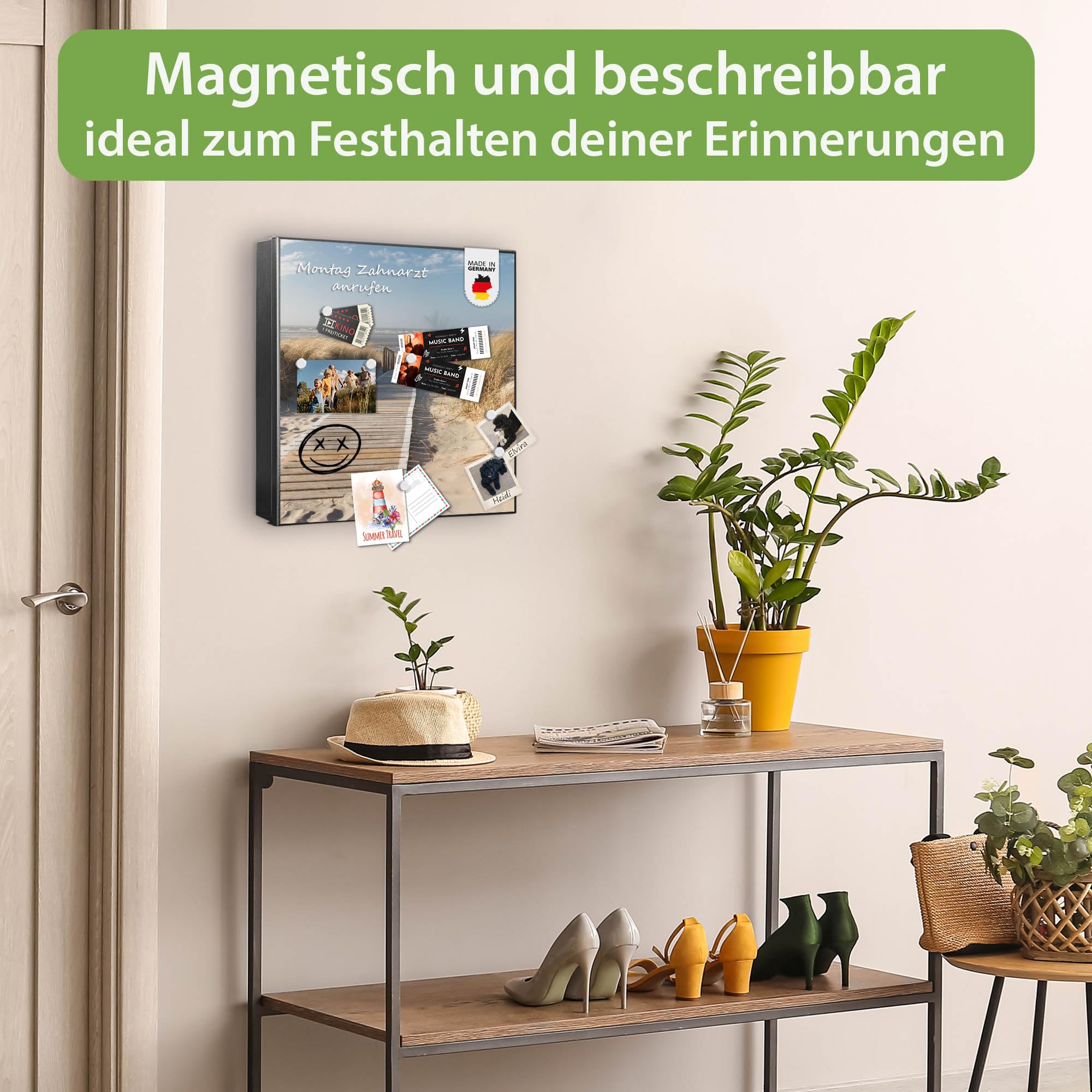 Banjado Schlüsselkasten Dünen Schlüsselbox schwarz 30x30
