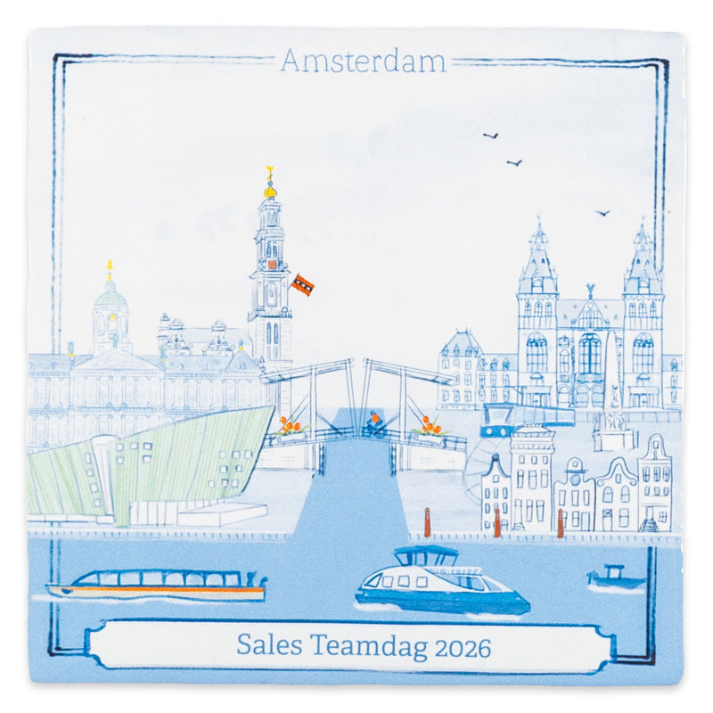 Storytiles Delft Blue Amsterdam Wandfliese S 10x10 cm personalisierbar