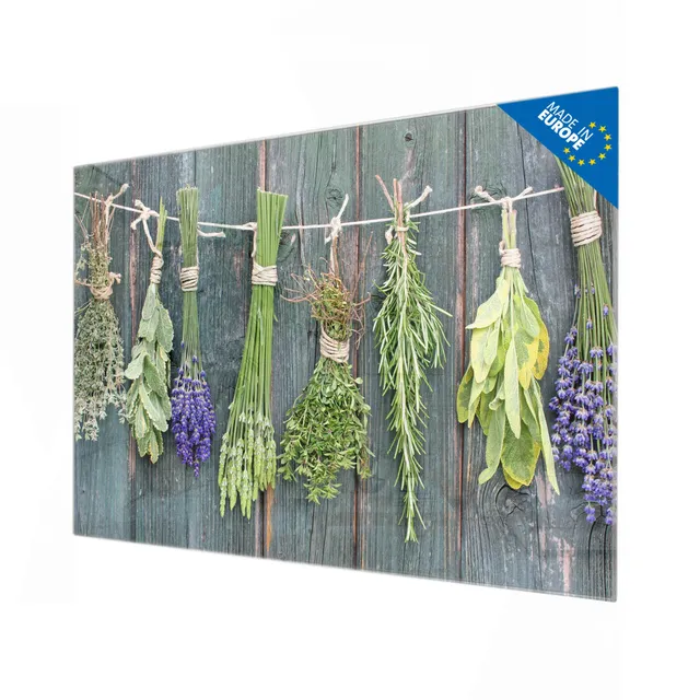 Banjado Magnettafel Acht Kräuter Glas 120x80 cm Küche