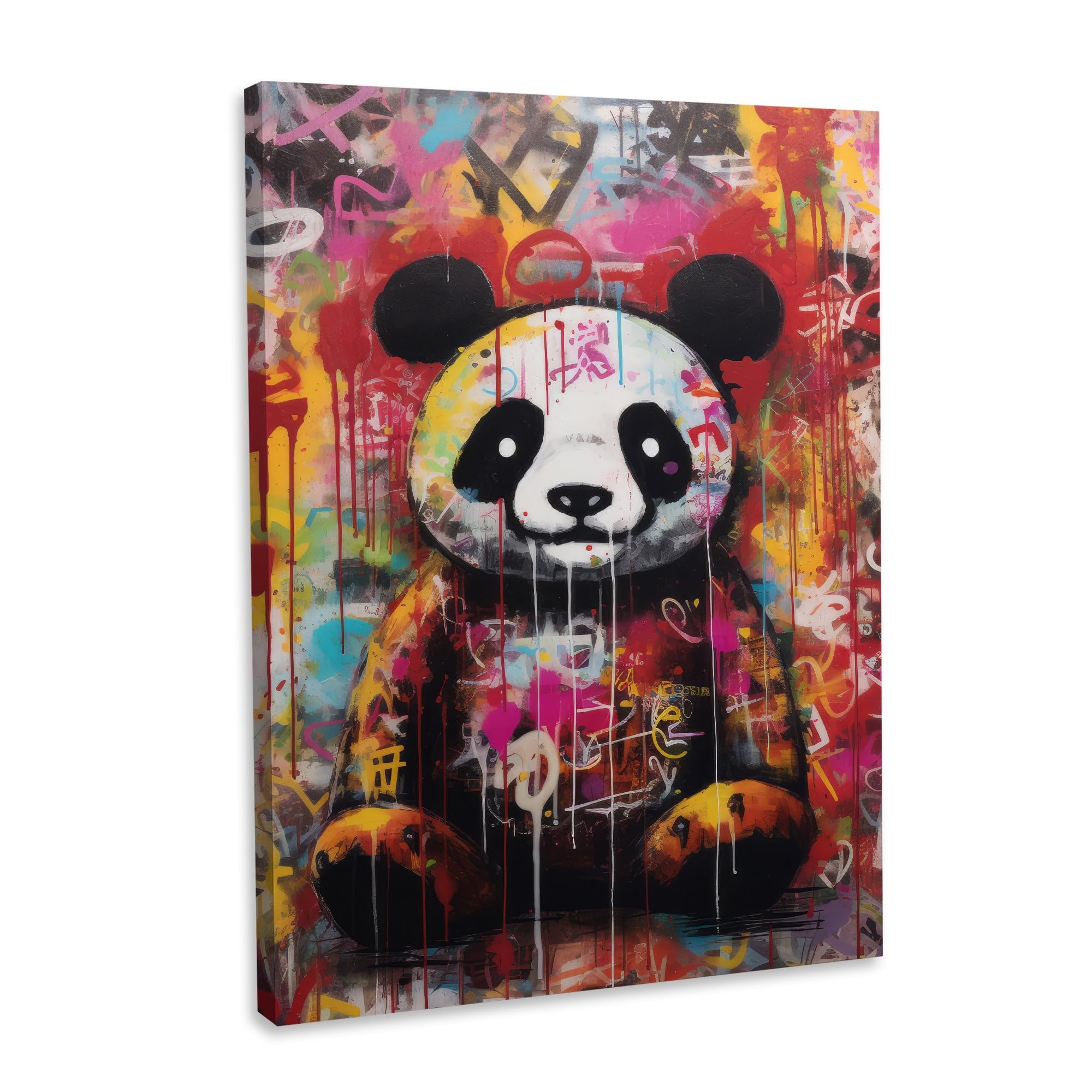 Hustling Sharks Wandbilder Panda Problem Leinwand 60x90 cm Tierbild