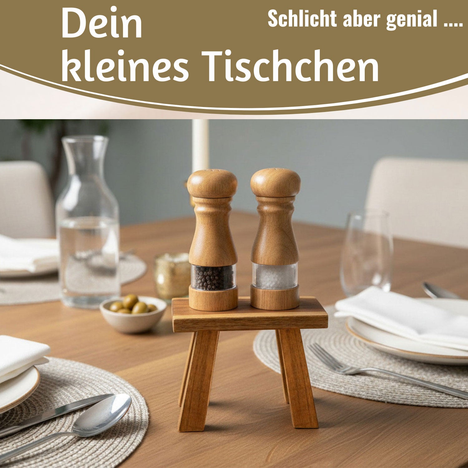 LS-LebenStil Pflanzenhocker Teak 21x16cm Mini-Tisch