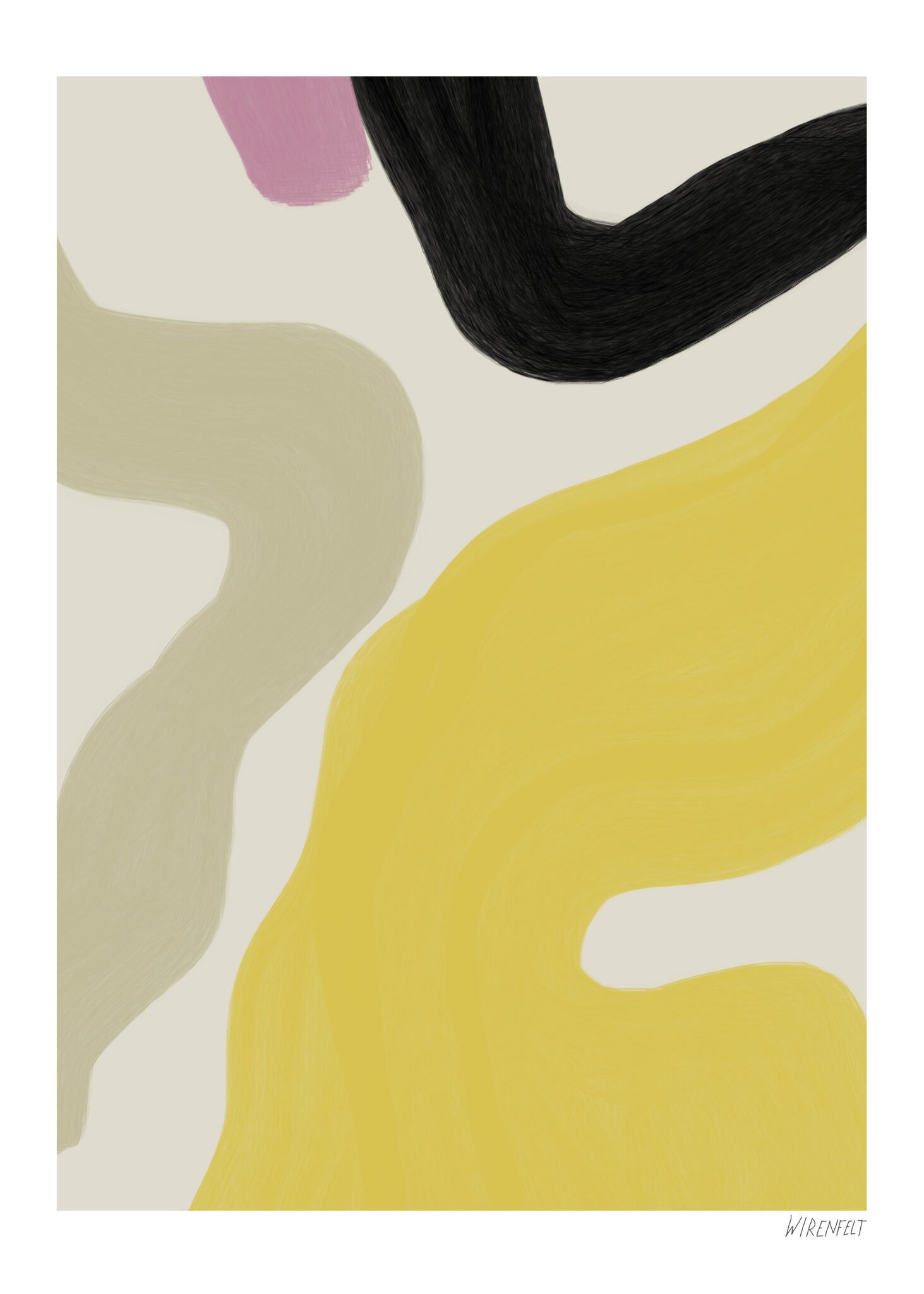 The Poster Club Art Prints Solero Poster A4 Gelb Abstrakt