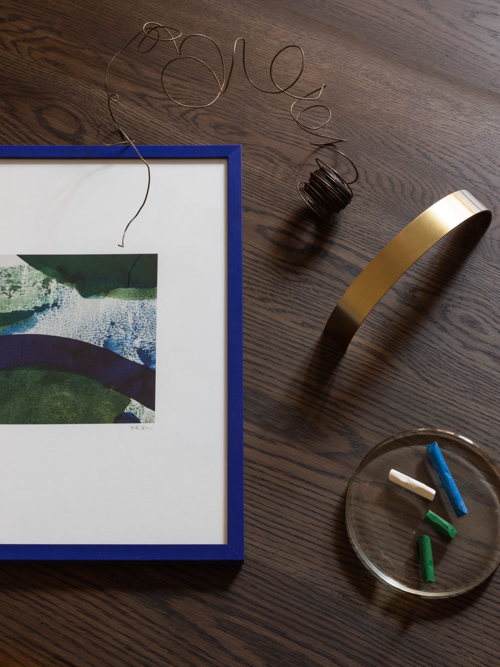 The Poster Club Green 01 Poster A4 grün-blau abstrakt