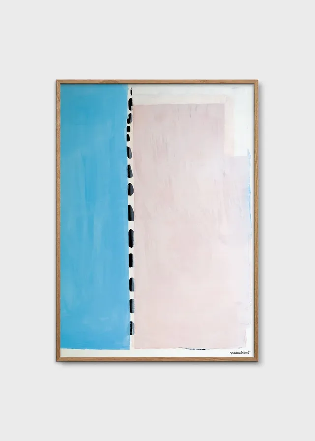 The Poster Club Art Prints Pool Kunstdruck 30x40 cm Blau-Rosa