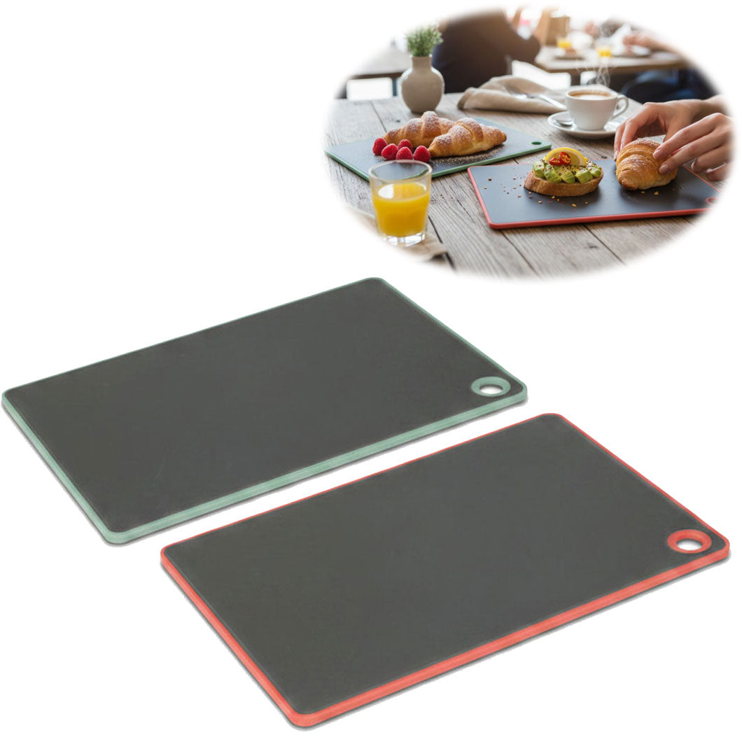 LS-LebenStil Küche & Haushalt Essbrettchen 23x16cm grau 2er Set
