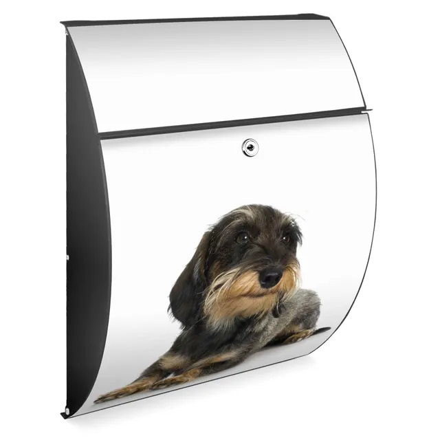 Banjado Briefkasten Riviera 46x33,5x13cm Dackel Anthrazit A4