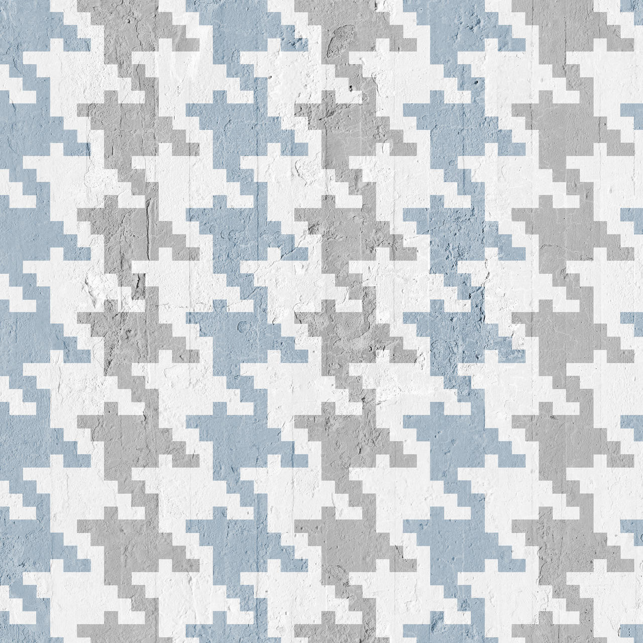 Mineheart Pied De Poule Tapete Navy Grau Hahnentritt 52cm
