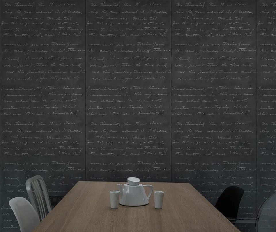 Mineheart Loveletter Dark Concrete Tapete Grau 70cm x 10m