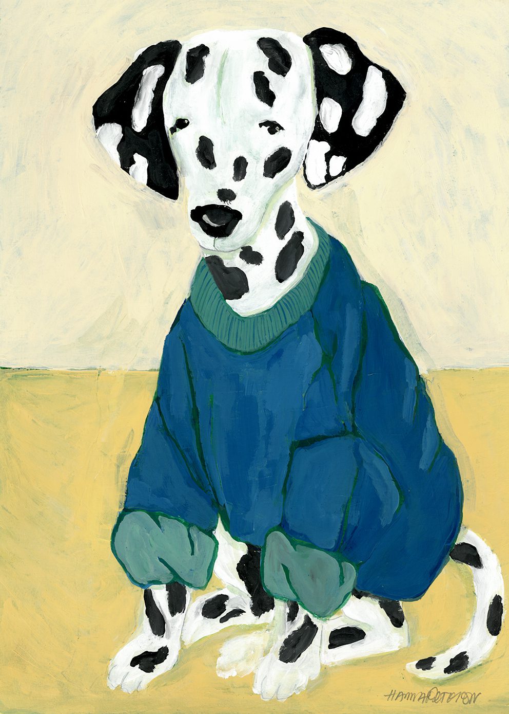 The Poster Club Art Prints Dalmatian Kunstdruck 30x40 blau
