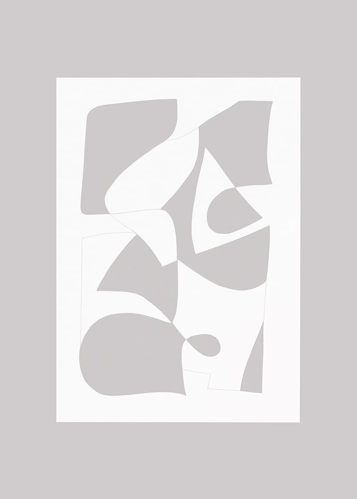 The Poster Club Object Blanc No. 28 Wandbild 30x40 cm grau