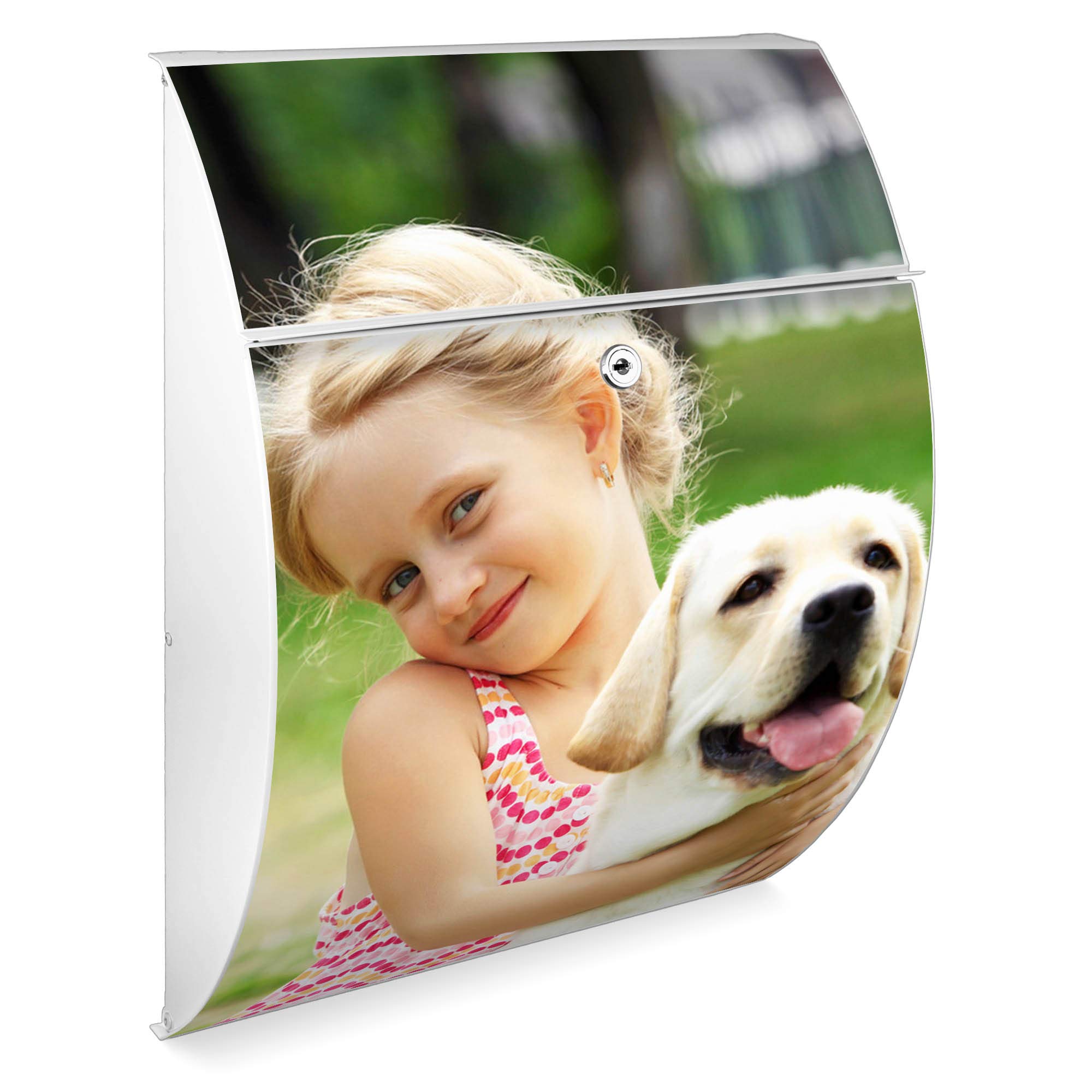Banjado Briefkasten Riviera Anthrazit 46x33,5 Wunschmotiv A4