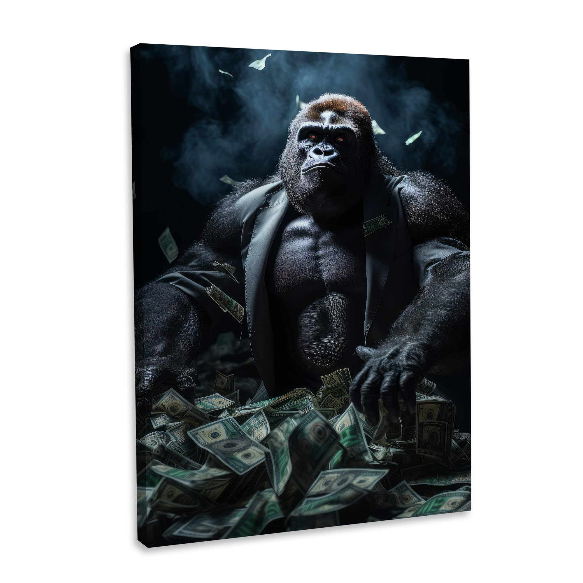 Hustling Sharks Wandbilder Gorilla Money Wandbild 60x90 cm