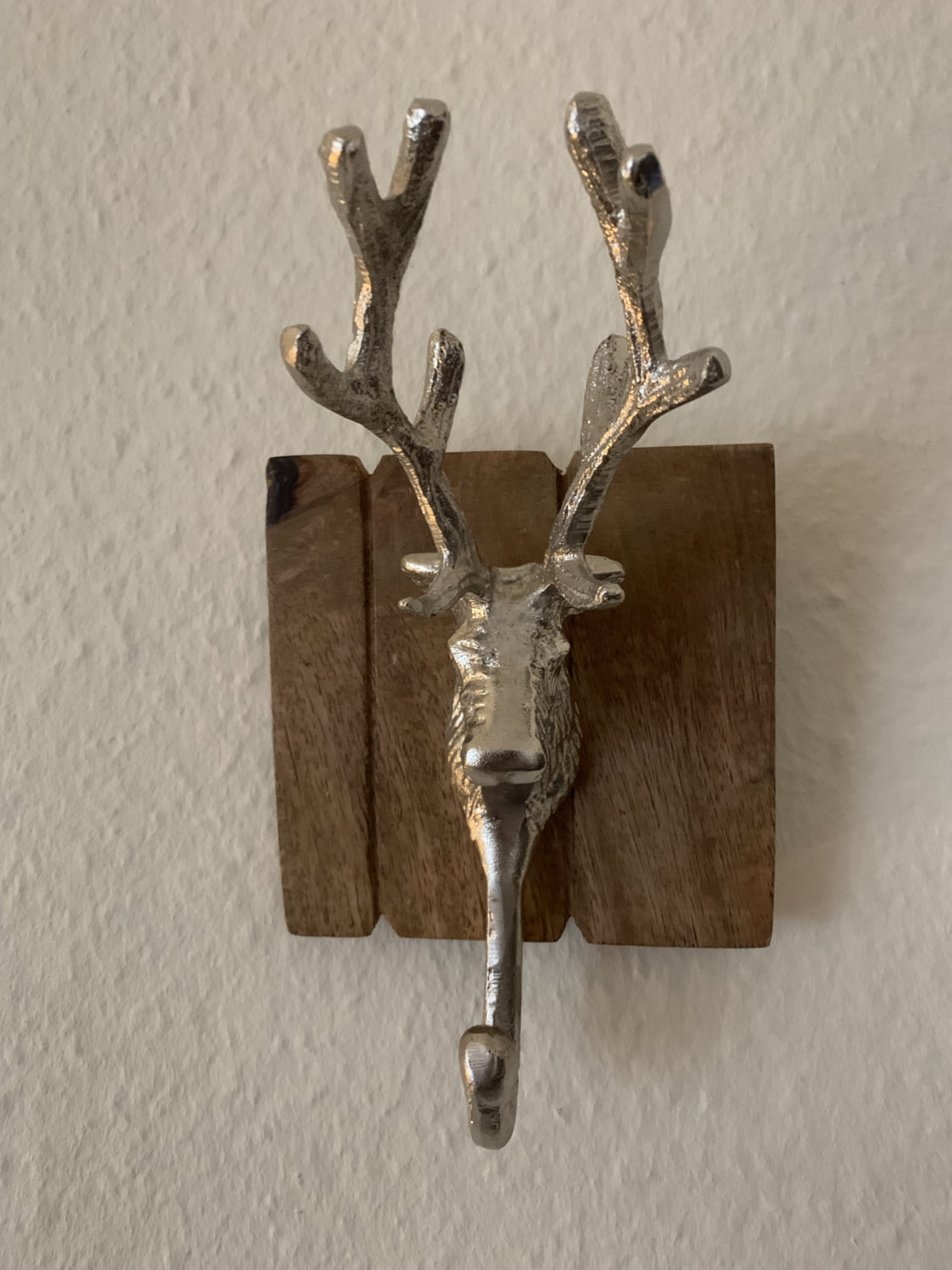 LS-LebenStil Garderobenhaken Hirsch-Kopf Braun 2er Set