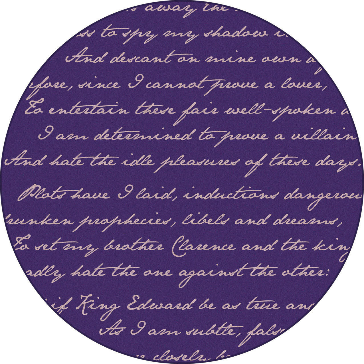 Mineheart Richard III Teppich Rund Amethyst getuftet