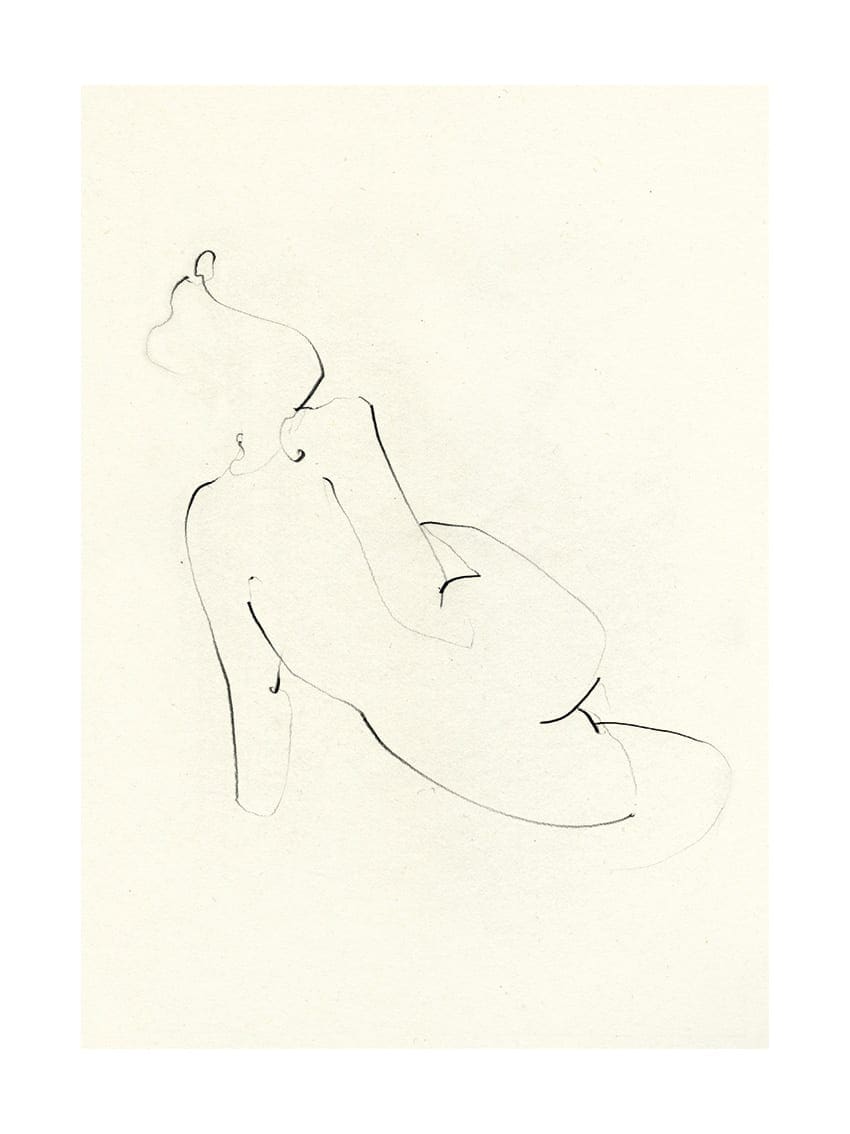 The Poster Club Nude 01 Poster 30x40 cm beige Aktmotiv