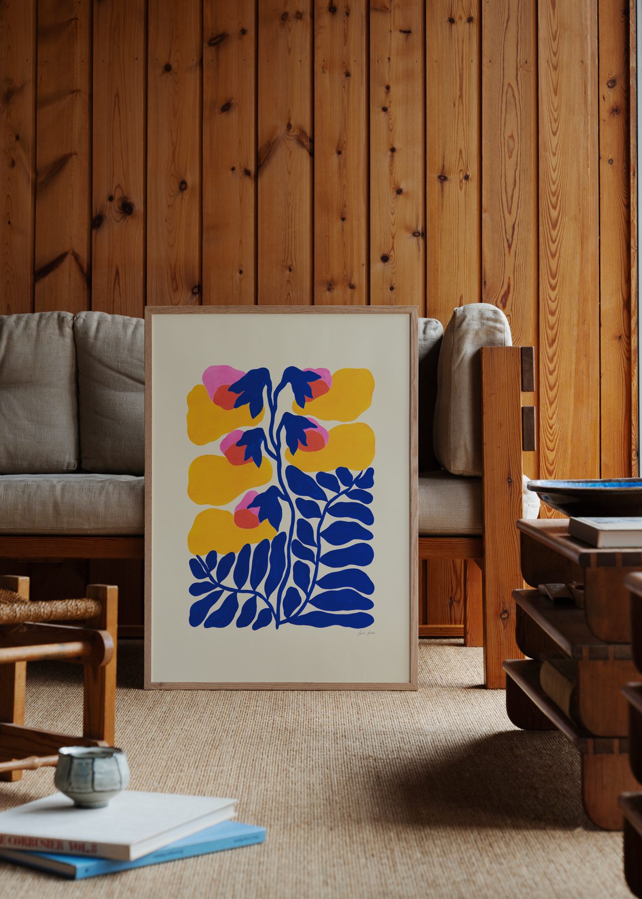 The Poster Club Rambling Poster 30x40 cm blau-rosa