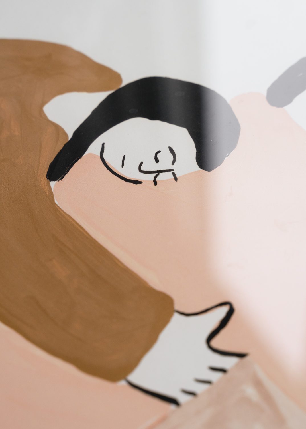 The Poster Club Art Prints Stay Close Poster A4 beige rosa