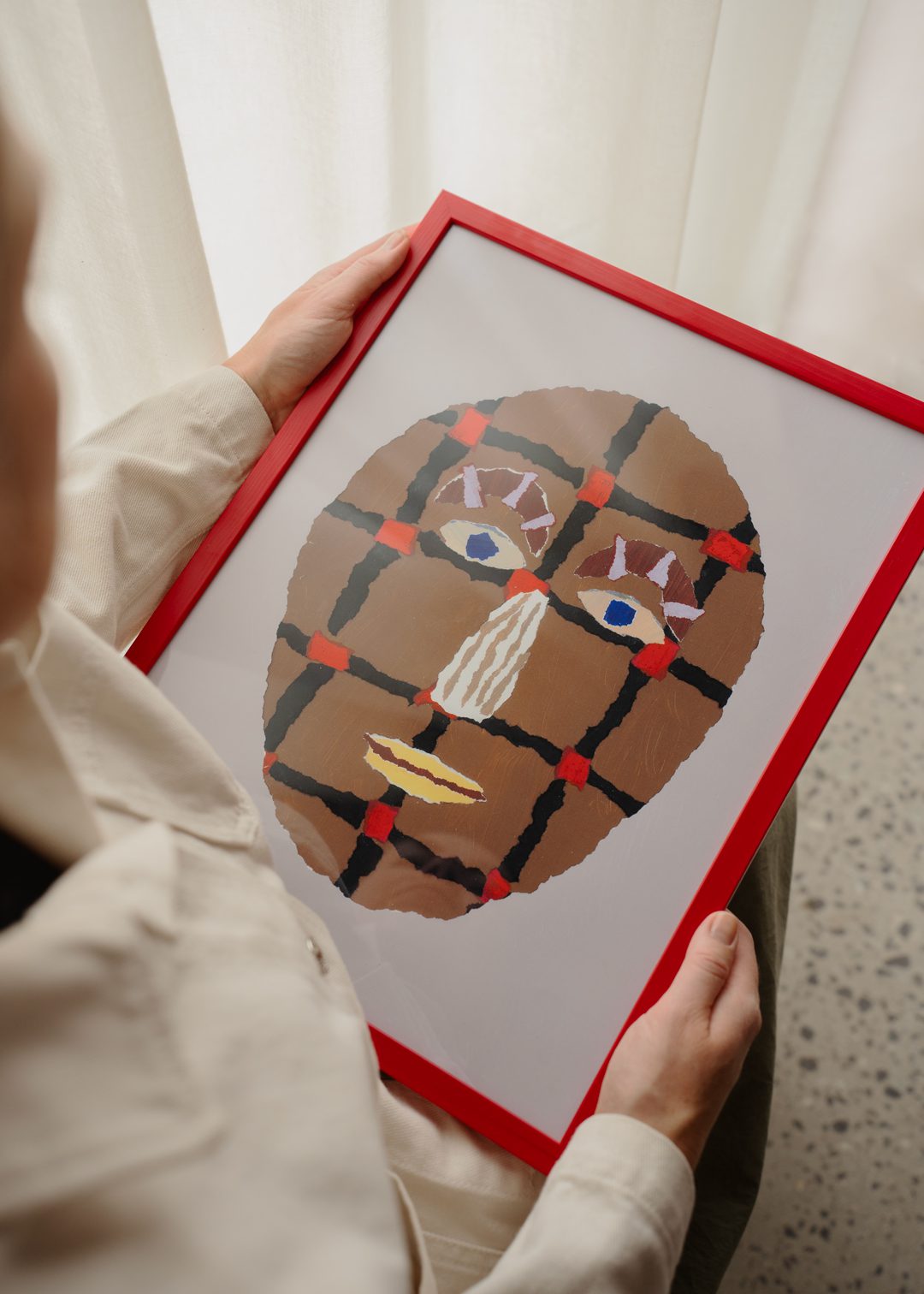 The Poster Club Art Prints Grid Portrait Kunstdruck 30x40 cm braun