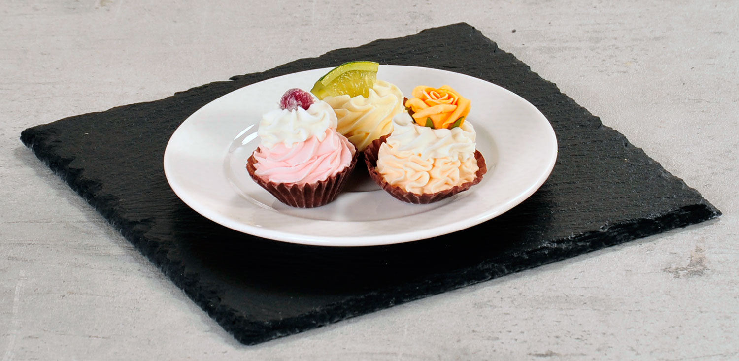 LS-LebenStil Küche & Haushalt Schieferplatte 20x20cm 2er Set Platte