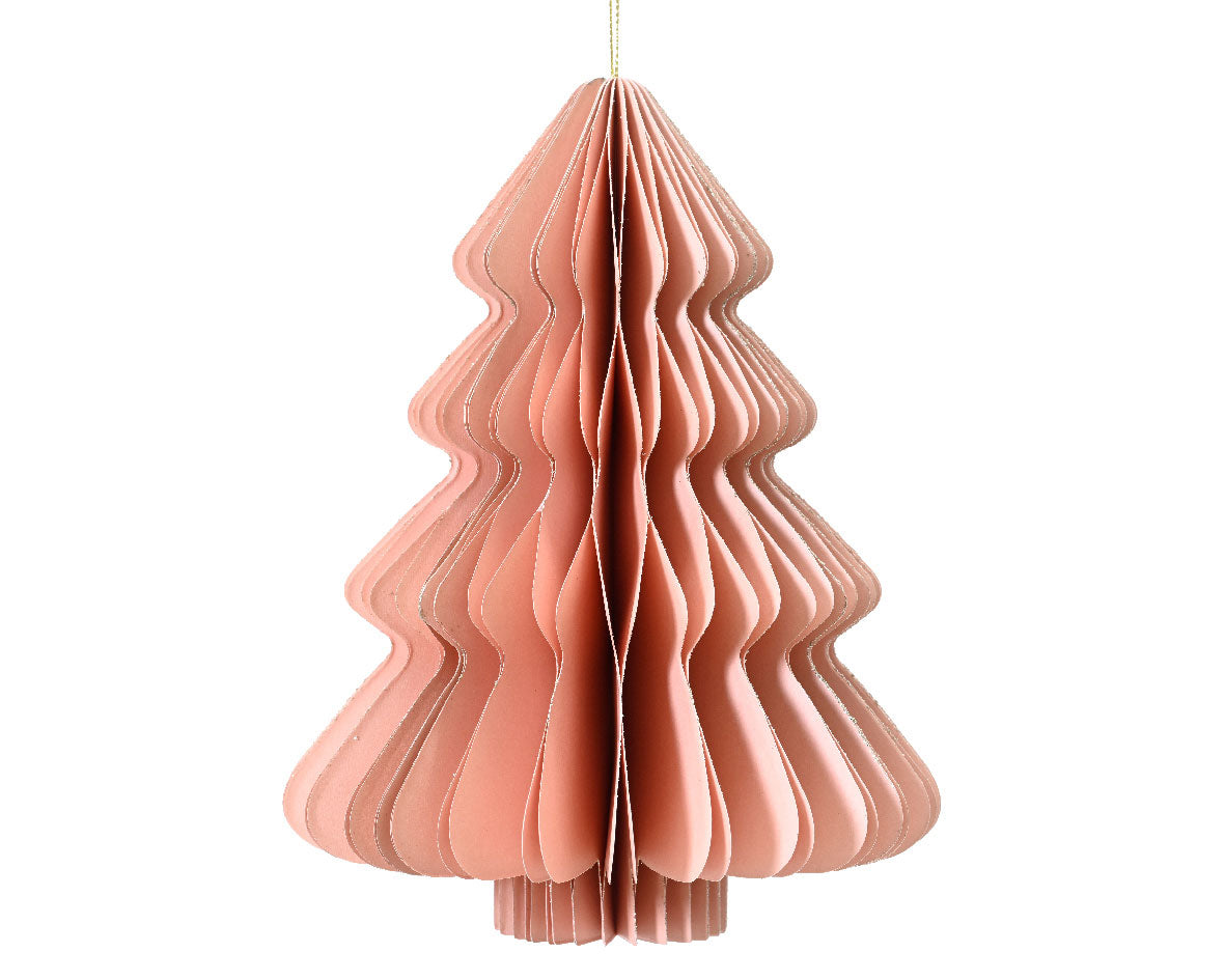 LS-LebenStil Papier Tannenbaum Rosa 20x15 cm faltbar