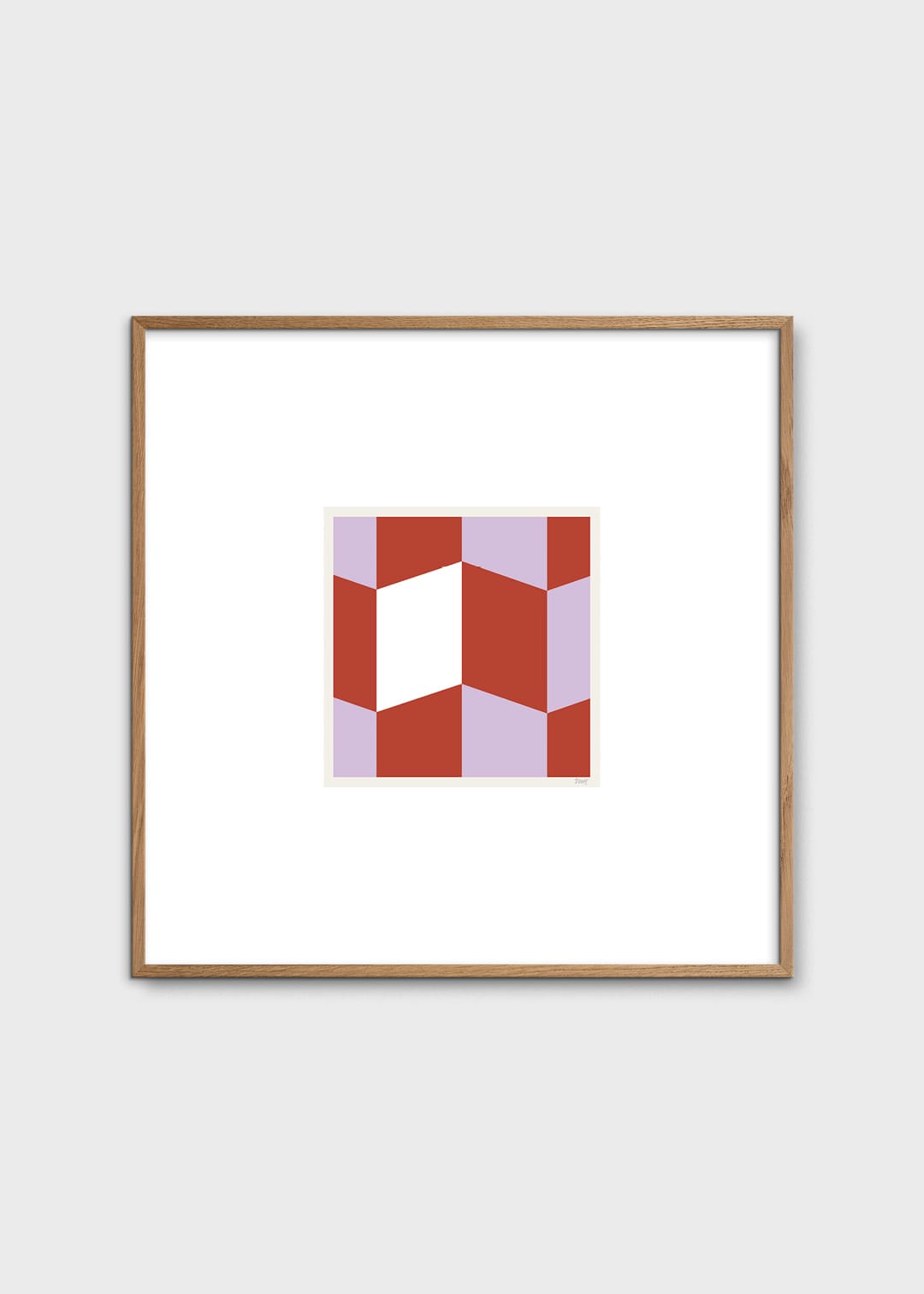The Poster Club Art Prints Window No. 01 Poster 50x50 cm Rosa