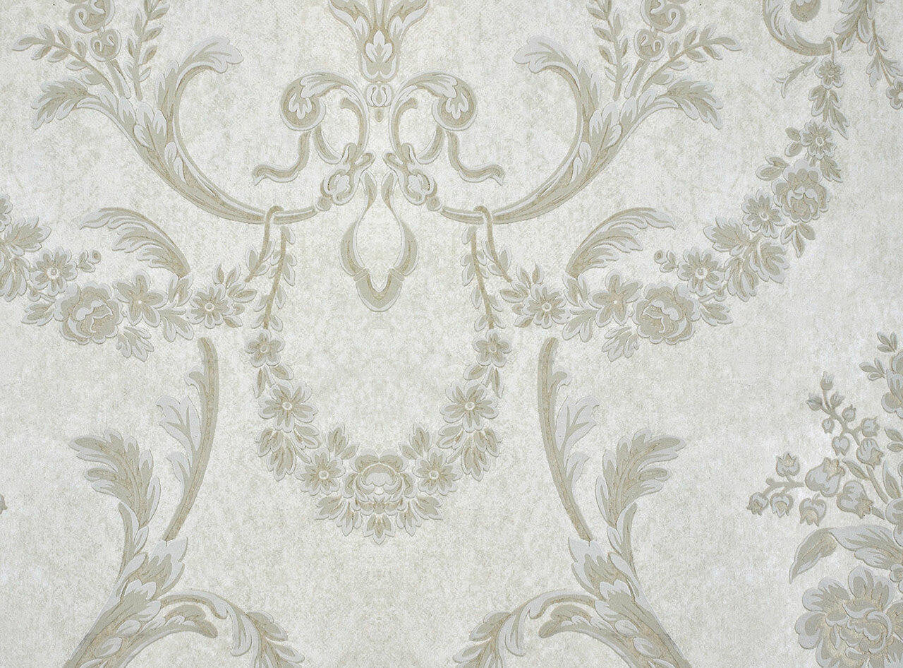 Mineheart Wallpaper Wimpole Floral Tapete Weiss Rolle