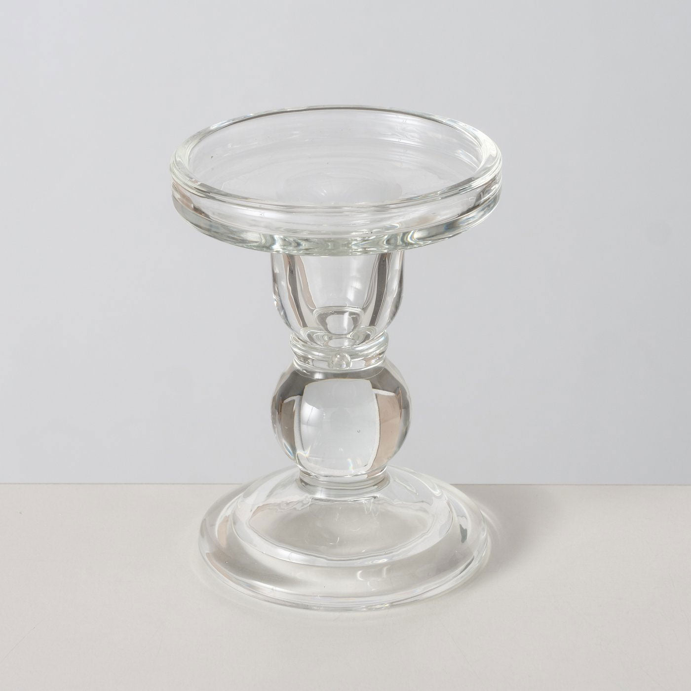 LS-LebenStil Glas Kerzenständer Klar 3er Set 28cm