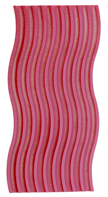 The Poster Club Wave Wandrelief 25x11,5 cm Rot-Pink