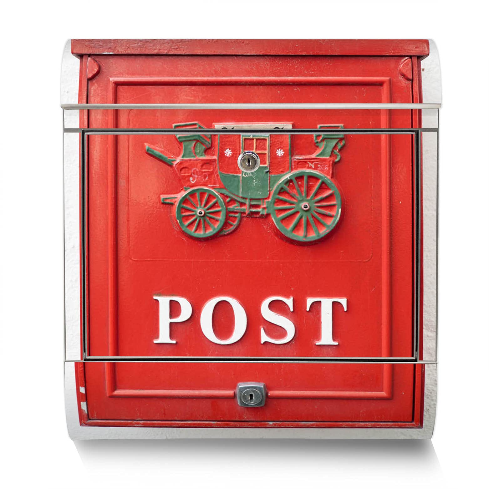 Banjado Briefkasten Postkasten Nostalgie Standbriefkasten Edelstahl 38x43cm