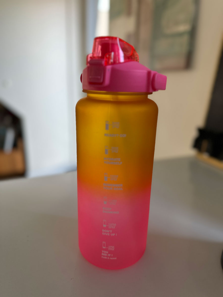 LS-LebenStil Küche Trinkflasche 2000ml Pink Sportflasche auslaufsicher