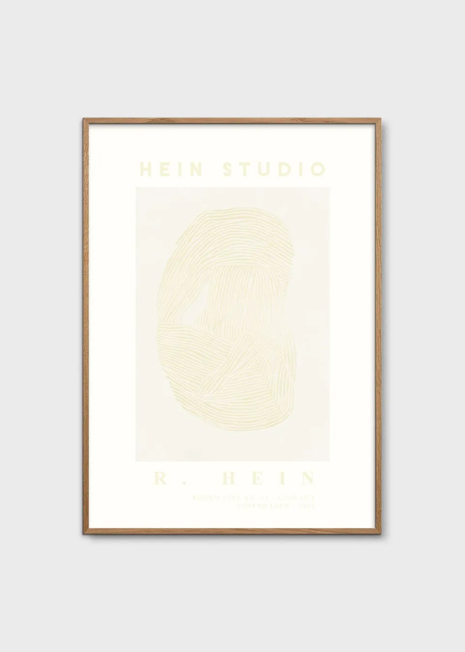The Poster Club Round Line No. 09 Poster 50x70 beige