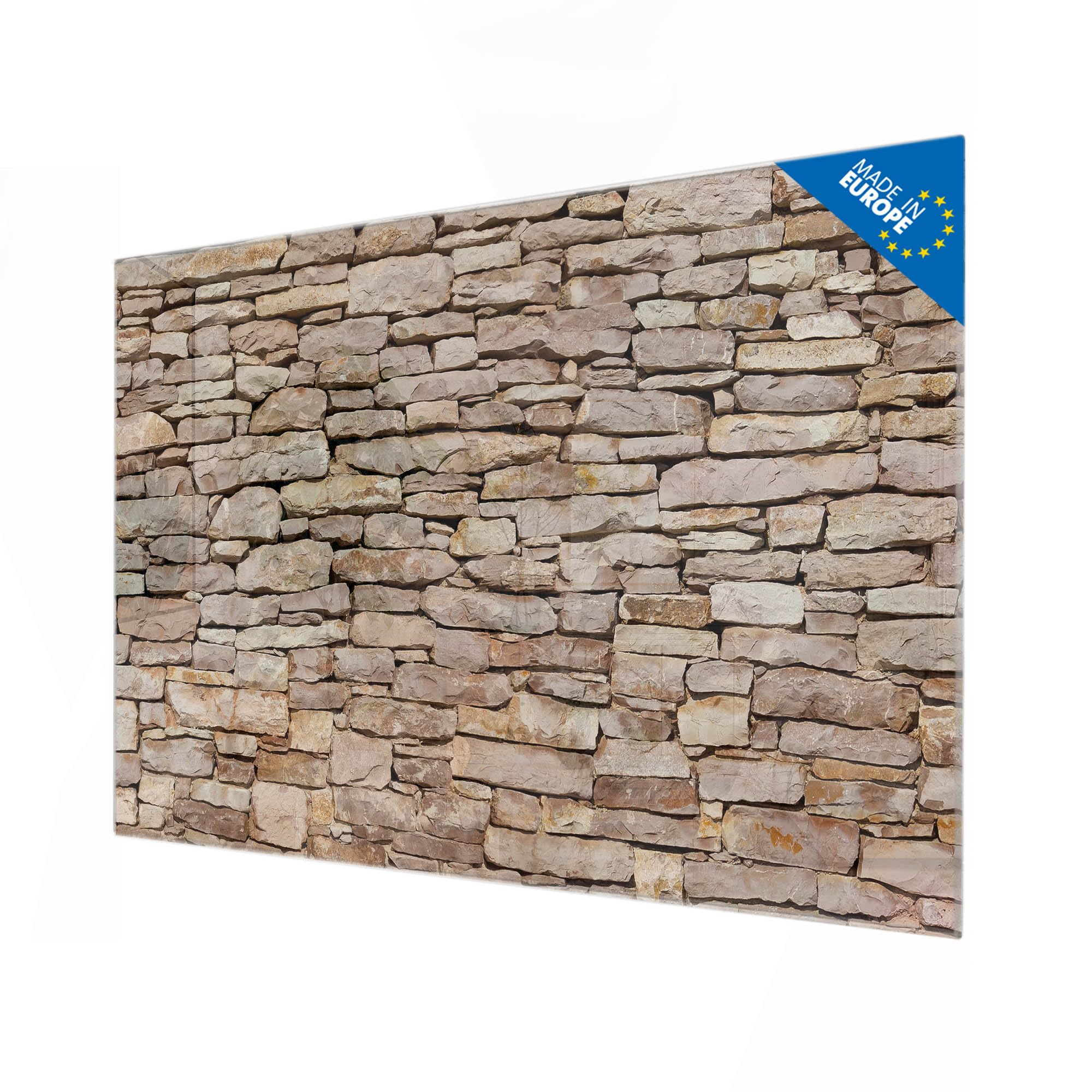 Banjado Magnettafel Stadtmauer Steinlook Magnetboard 120x80 cm