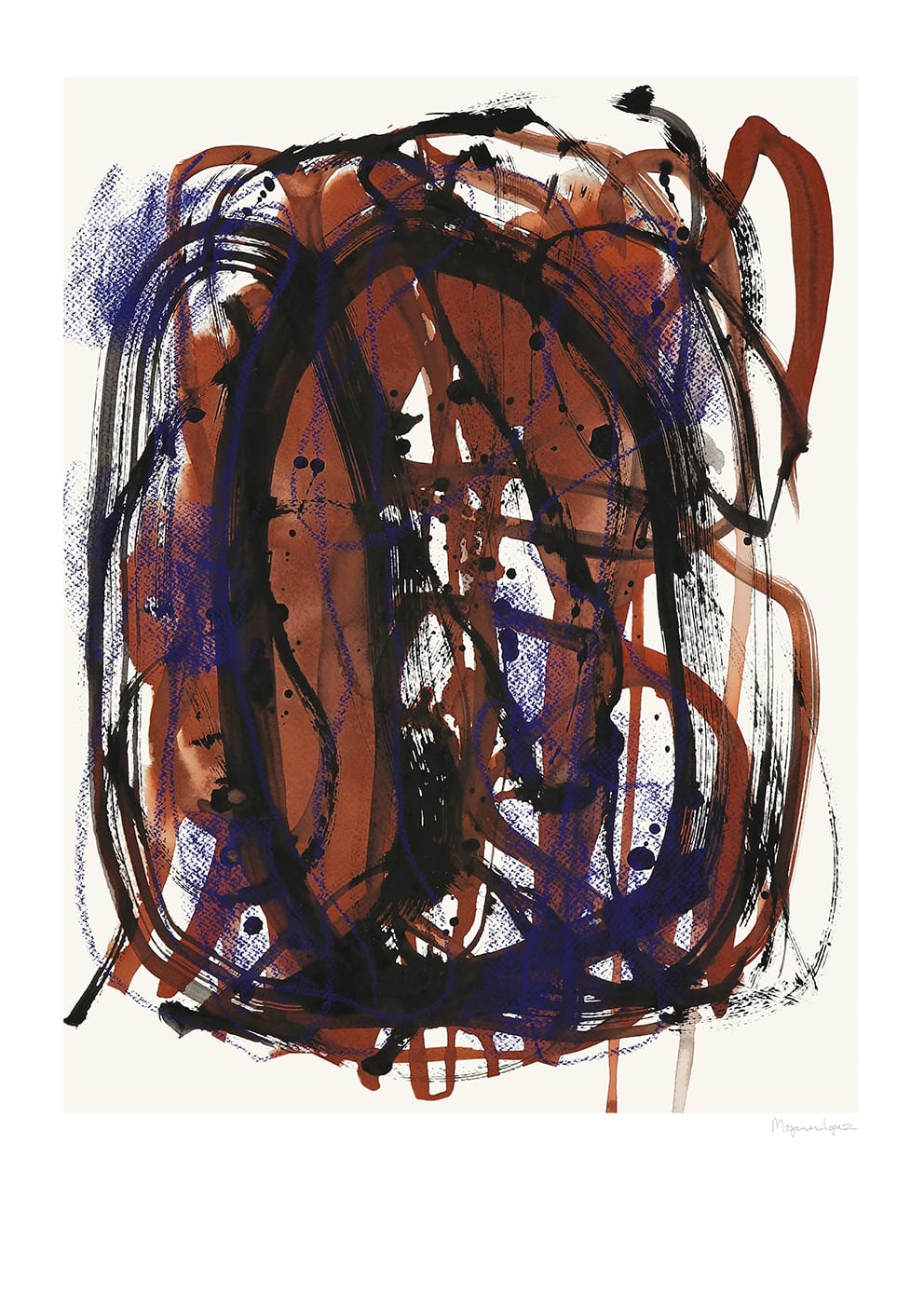 The Poster Club Art Prints Mixed Media Poster 30x40 lila rot