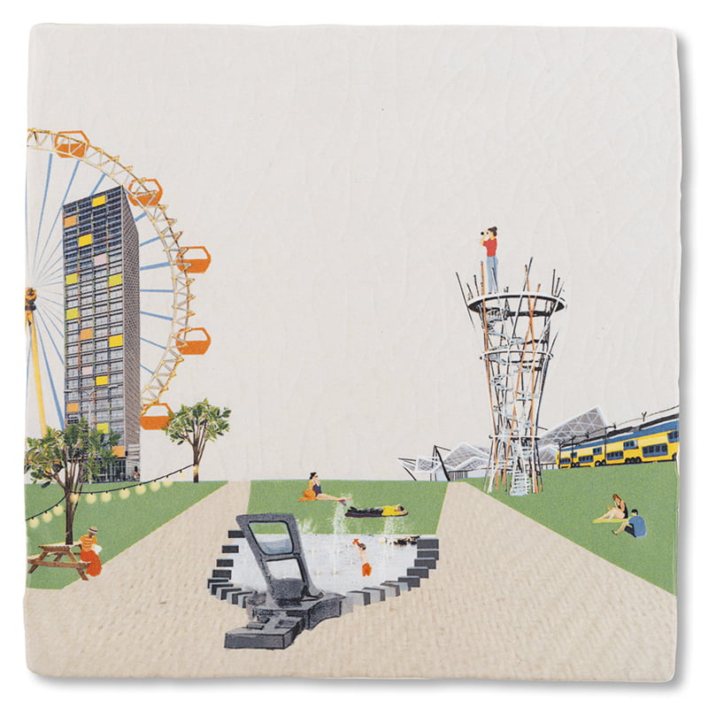 Storytiles Delft Blue Ons Tilburg Fliese 10x10 cm Stadtmotiv