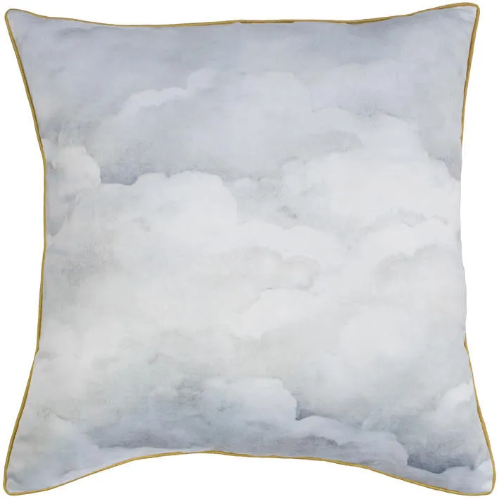 Mineheart Pale Grey Clouds Kissen 55x55 Grau Seide Wolken